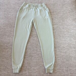 Gymshark Mens Luxe Lightweight Joggers Sweatpants M Green Tapered Fit Drawstring